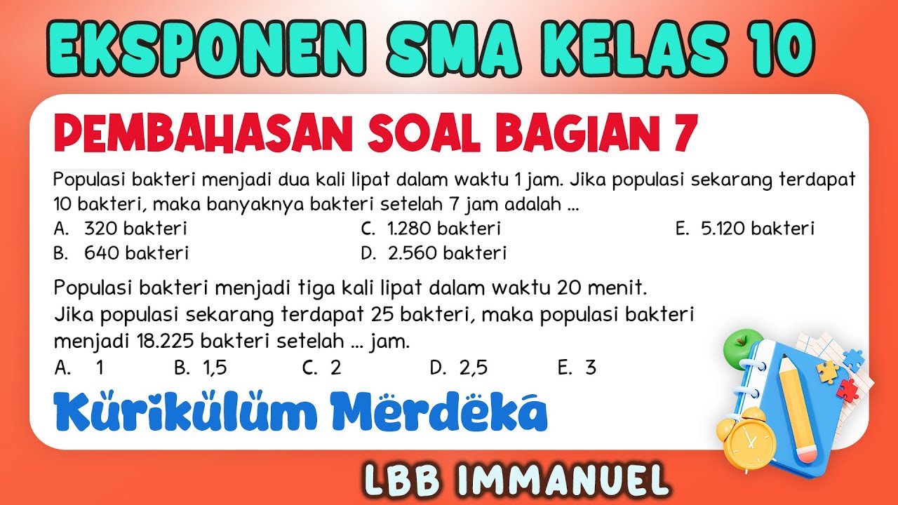 Eksponen atau Pangkat Matematika SMA Kelas 10 Kurikulum Merdeka - Pembahasan Soal Part 7