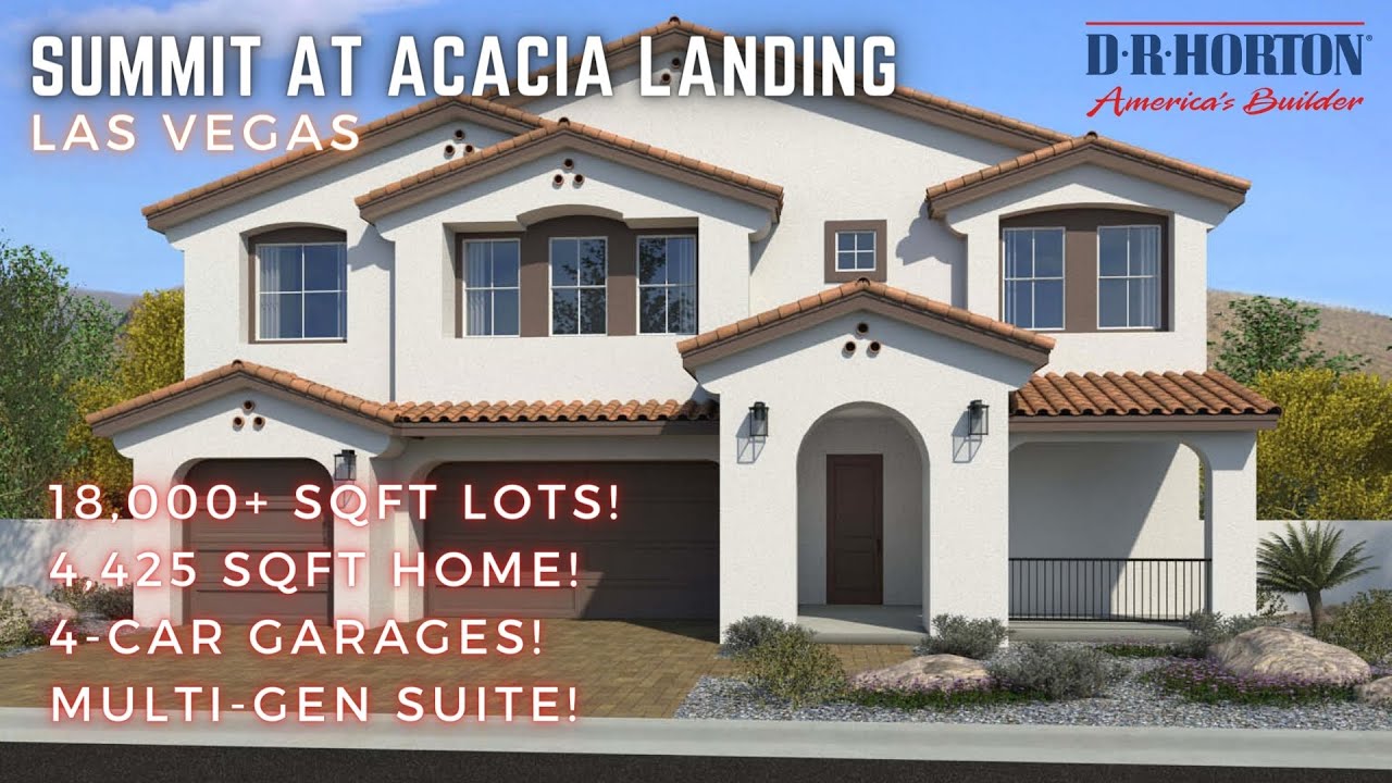 1/2 Acre Lots with Multi-Gen Suite at Summit at Acacia Landing by DR Horton in Las Vegas, NV $754k+