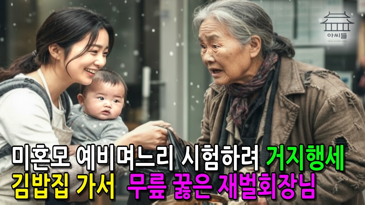 미혼모 예비며느리 시험하러 거지행세로 김밥집 갔다가 결국 내가 무릎 꿇었다ㅣ오디오북ㅣ감동드라마ㅣ눈물사연