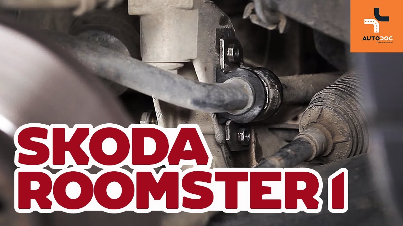 How to change front stabilizer bushes on SKODA ROOMSTER 1 TUTORIAL | AUTODOC