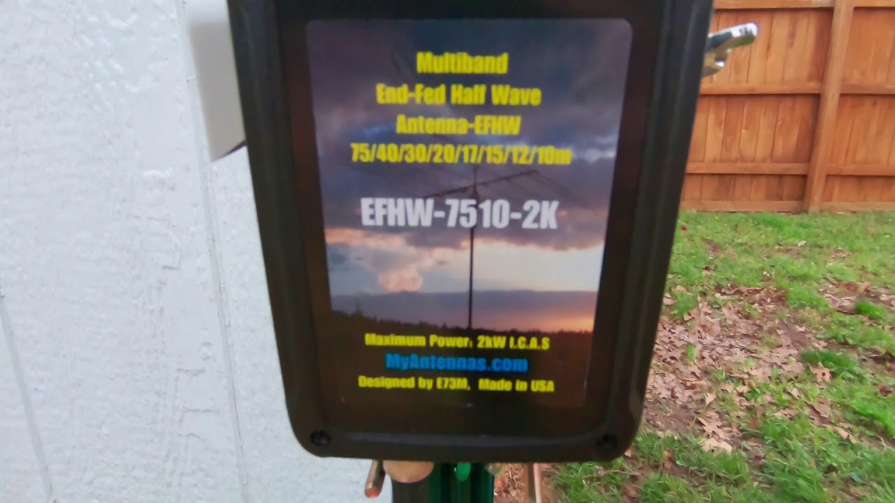 MyAntenna's End Fed Half Wave 75-10 Meter Antenna promo video.