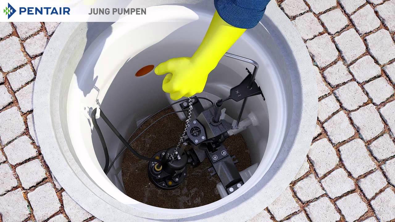 Animation Pumpenwartung und Schachtverlängerung