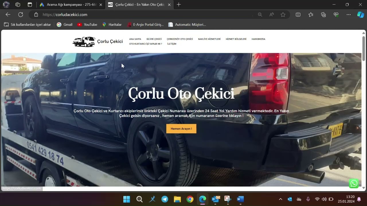 Sıfırdan Google Ads Reklam Kurulumu - Sektör : Oto Çekici