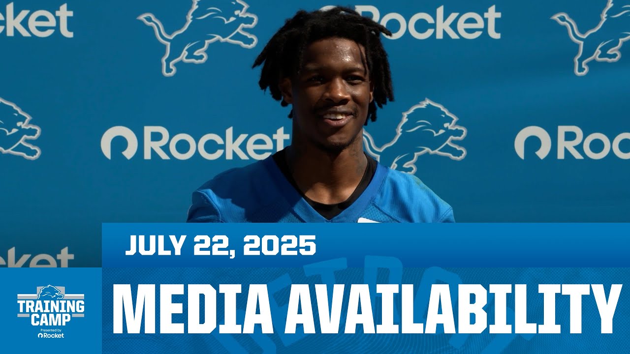 Detroit Lions players meet with the media on July 22 | 2025 Training Camp Day 3