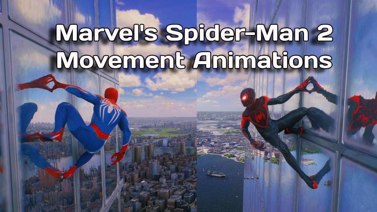 Marvel's Spider-Man 2 All Movement Animations (Walk Cycle, Sprint, Jump Animation and More!)