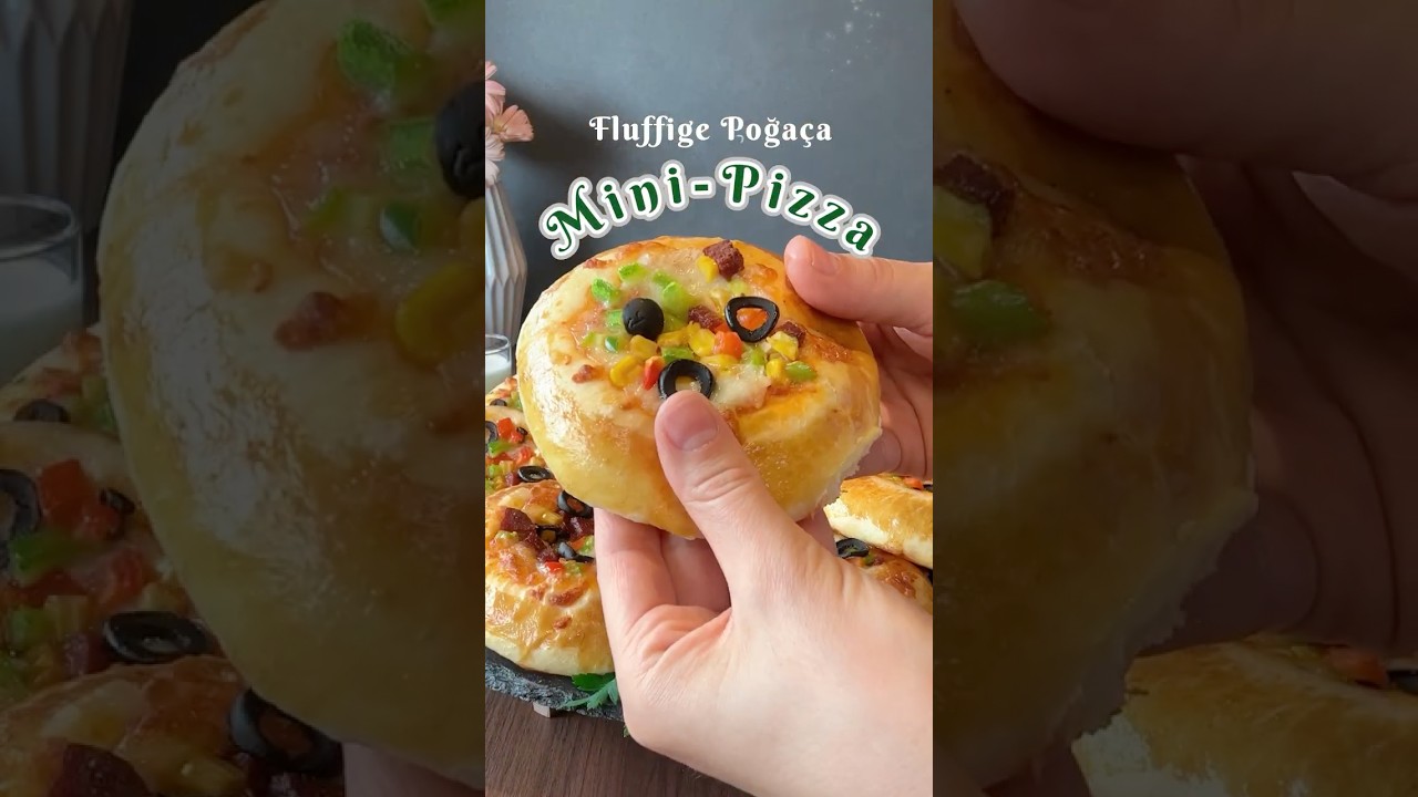 Pizza-Upgrade: Fluffige Poga&ccedil;a Mini Pizza mit cremigem Tzatziki #shorts