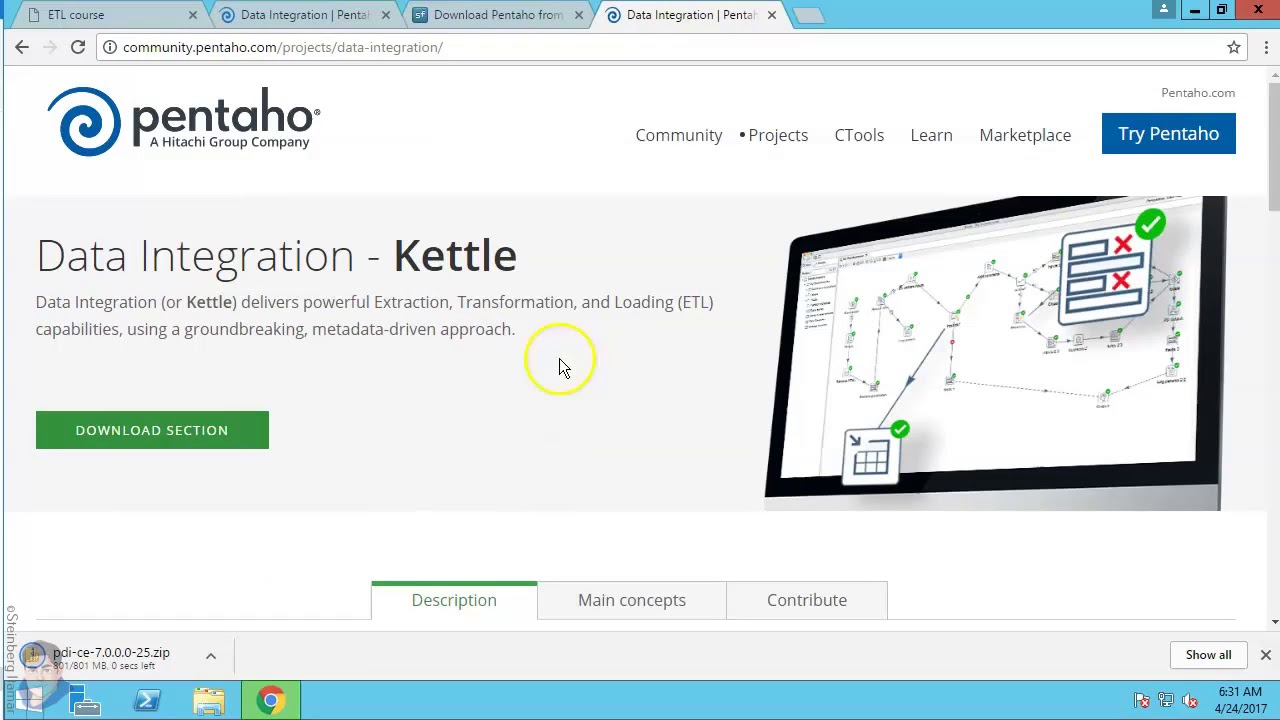 pentaho kettle PDI 8 data integration install tutorial -  part 1