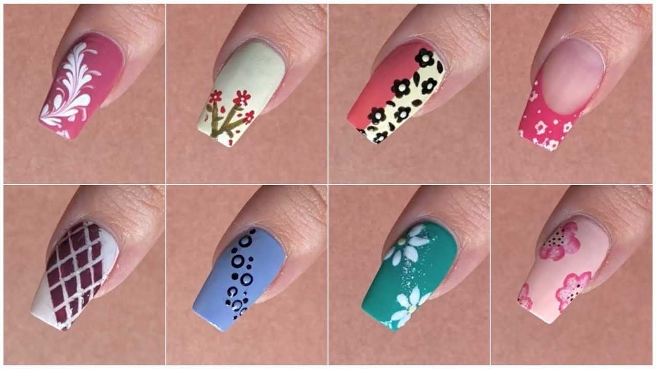 Top 8 Easy nail art designs for beginners || Nail art at home 2025