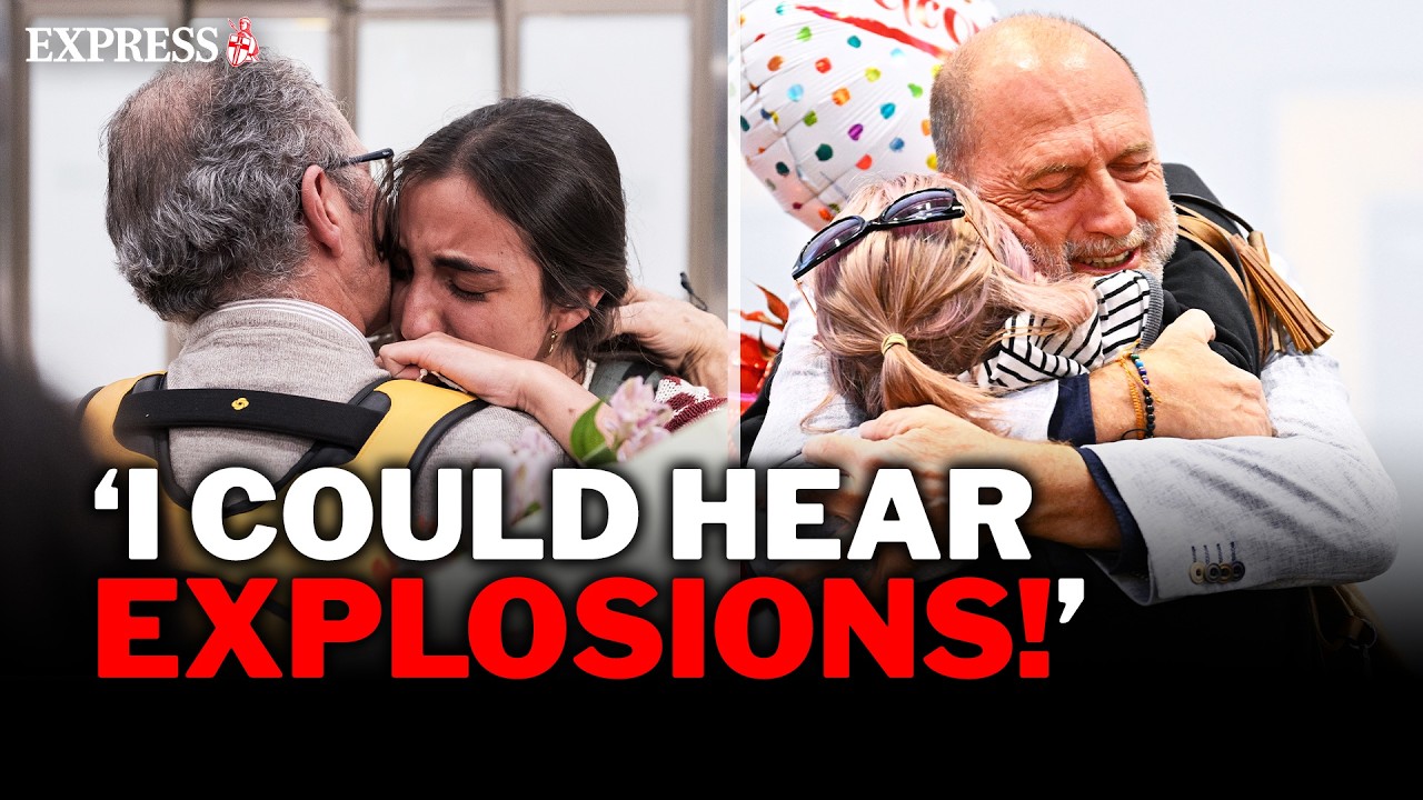 'They just said RUN!' - Brits describe TERROR as first Middle East evacuation planes land in the UK