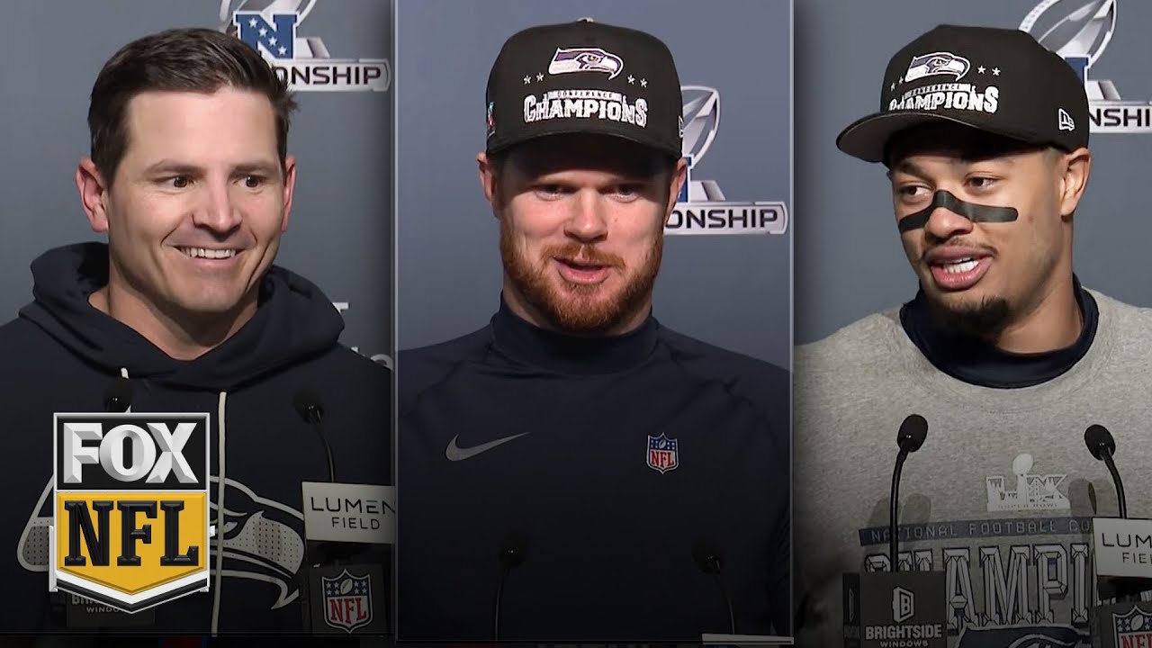 Sam Darnold, Mike Macdonald & more talk advancing to Super Bowl LX after Seahawks' win over Rams