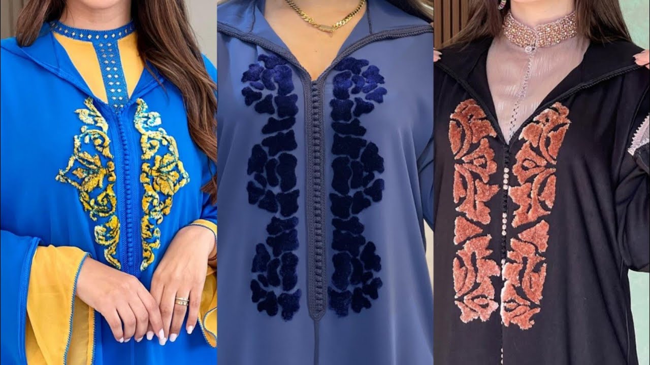 جديد الخياطة المغربية 🇲🇦 جبتلكم موديلات الجلابة مطروزة بالإبرة الشرقية🪡 موديلات كيحمقوا 🤩