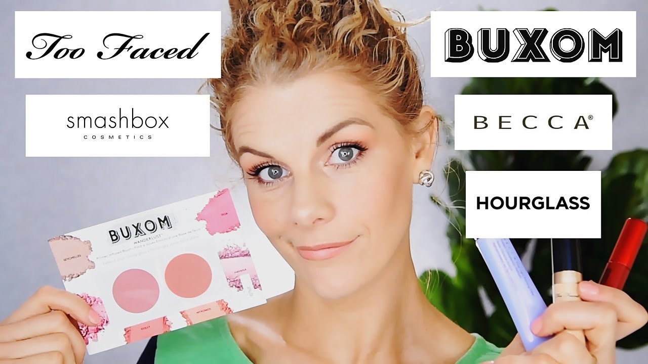 Full Face of New Makeup | Samples & Minis!| Becca, Buxom, Hourglass, IT, Too Faced, Smashbox