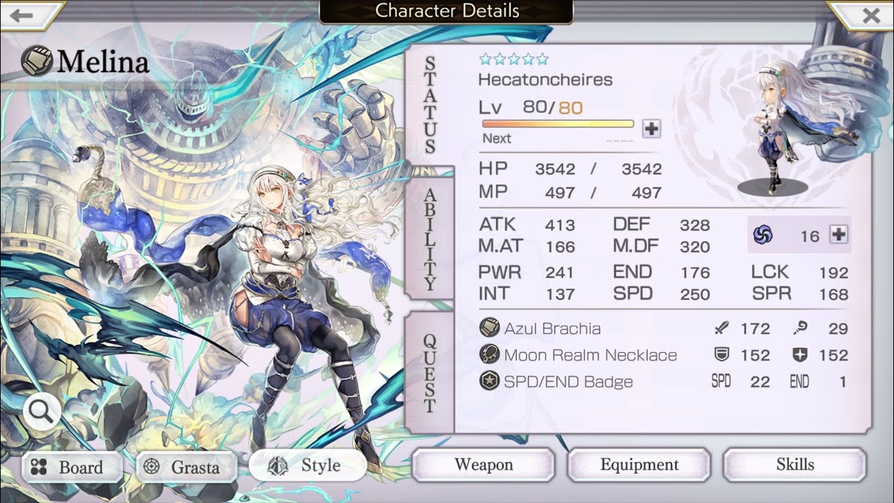Another Eden Global 2.7.500 ES Melina 5* Review, Skills And Gameplay! She's REALLY Grown Up!