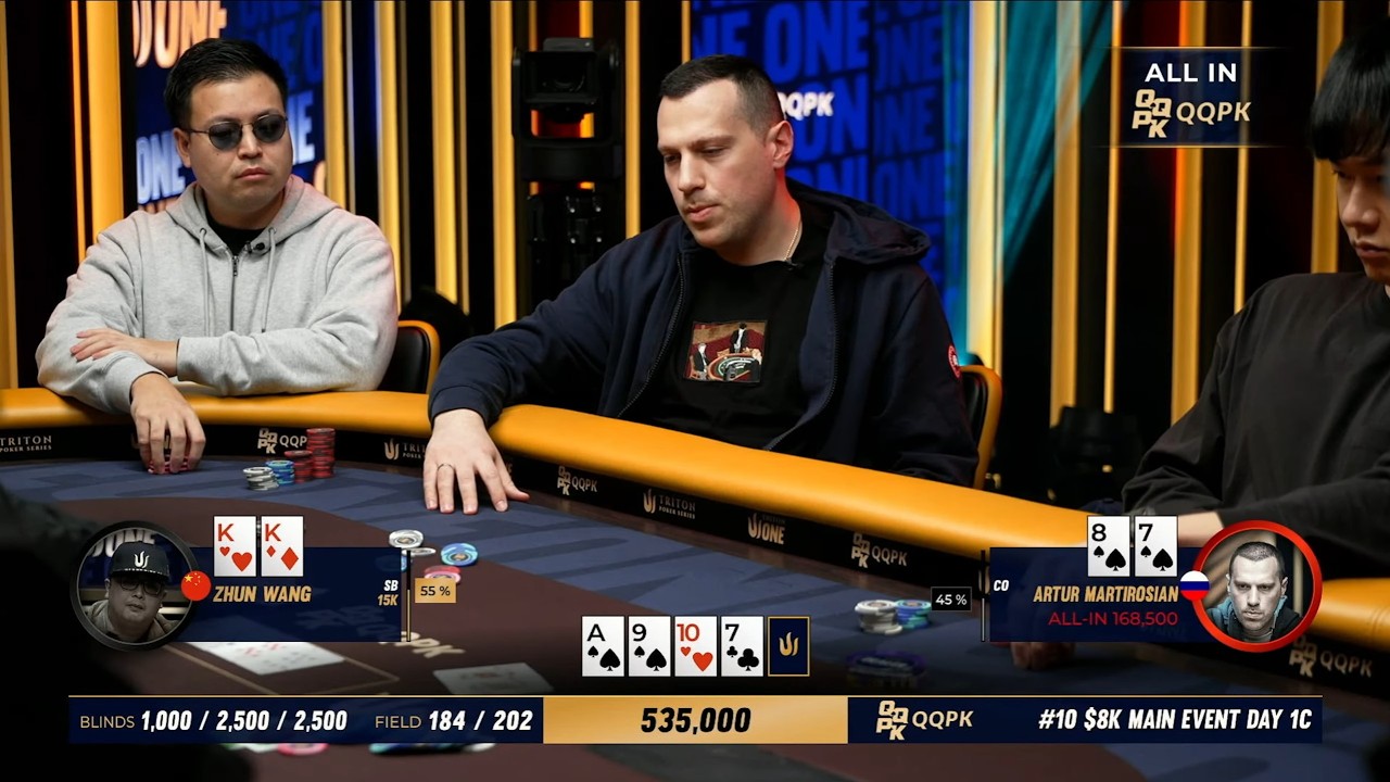 Разбор ключевых раздач Triton Main Event $8 000