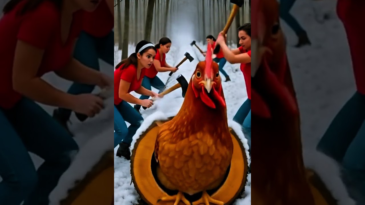 🐔 Brave Rescue Team Saves Chicken Stuck in Tree | Heartwarming Moment ❤️ #rescue #chicken #viral