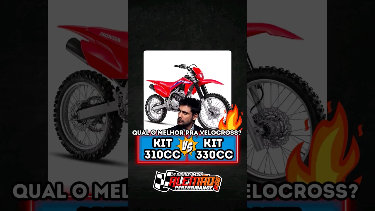 CRF 310cc ou 330cc, QUAL O MELHOR? 🤔🔥🚀 #crf250f #crf310cc #crf330cc #metanol #velocross #veloterra