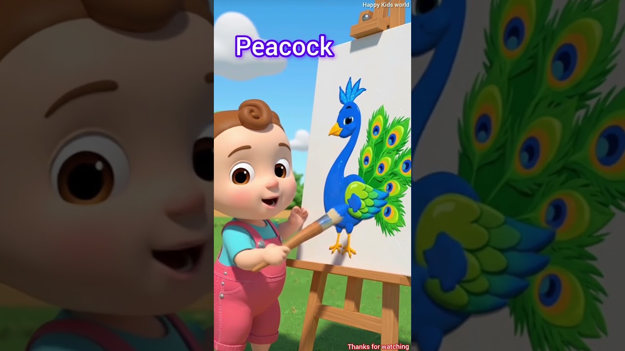 animals & birds name for kids ll kids learning vedio ll cartoon educational vedio l animals drawing