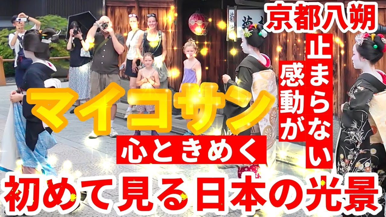 京都八朔「感動がとまらない」初めて見る舞妓さんに観光客も大感動 【祇園 先斗町 宮川町】