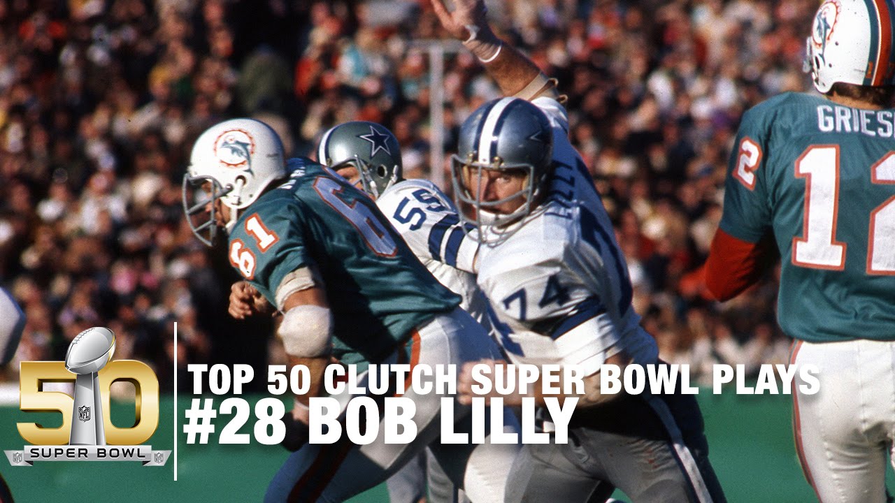 #28: Bob Lilly Sacks Bob Griese Super Bowl VI | Top 50 Clutch Super Bowl Plays