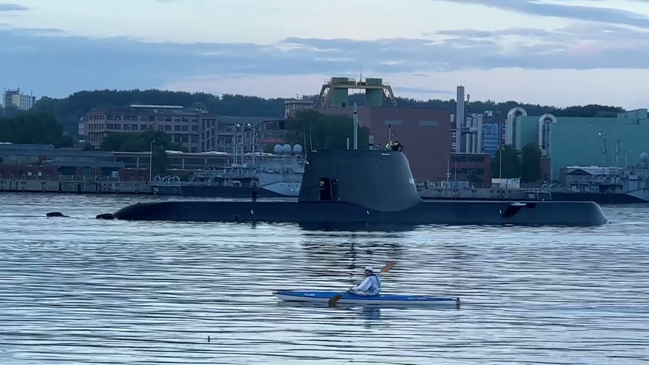 TKMS SUBMARINE 02 in the Kiel Fjord