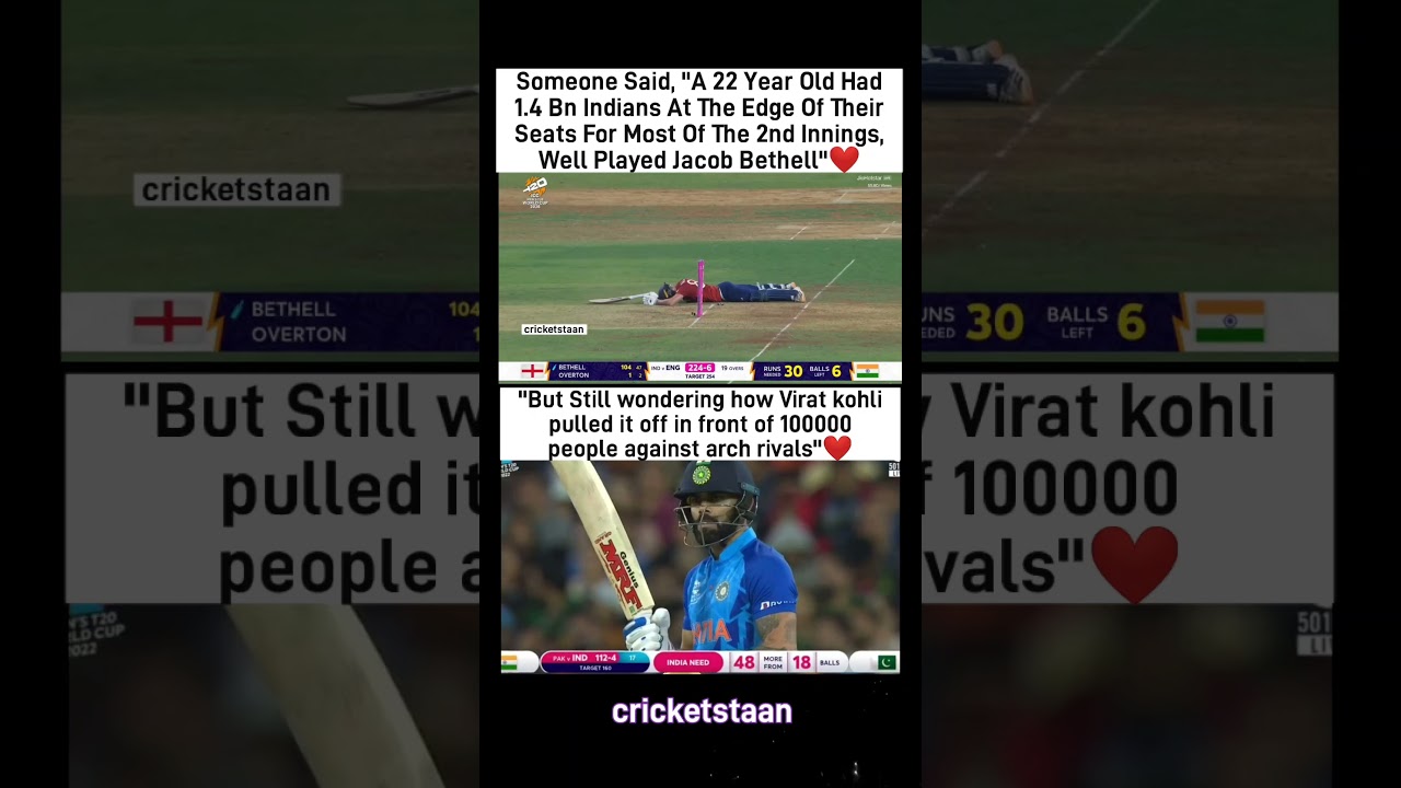 Jacob bethell on loosing against india in semi final