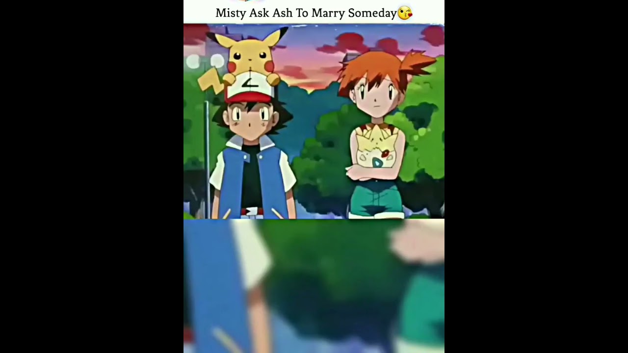 The moment MISTY asks ASH to marry her 😂#pokemon