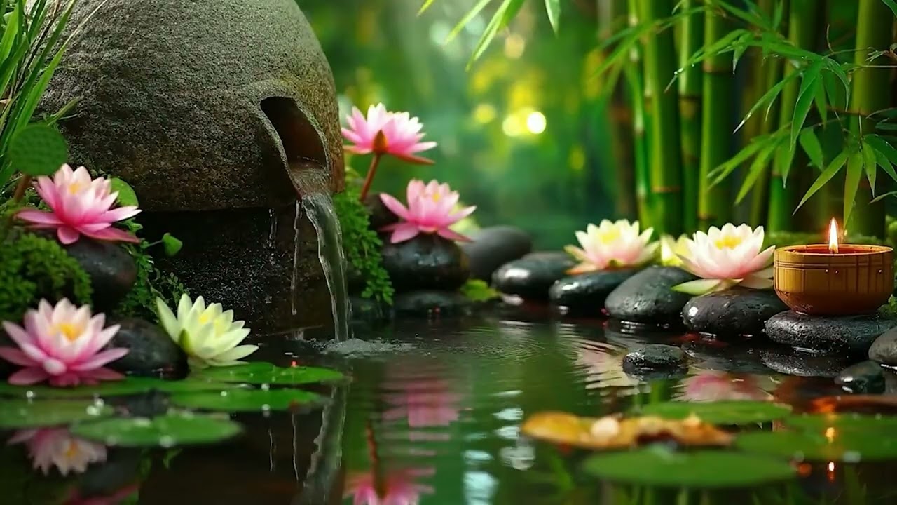 Relaxing Music + Soothing Water Sounds - Sleep Well, Relieve Stress, Anxiety, and Depression