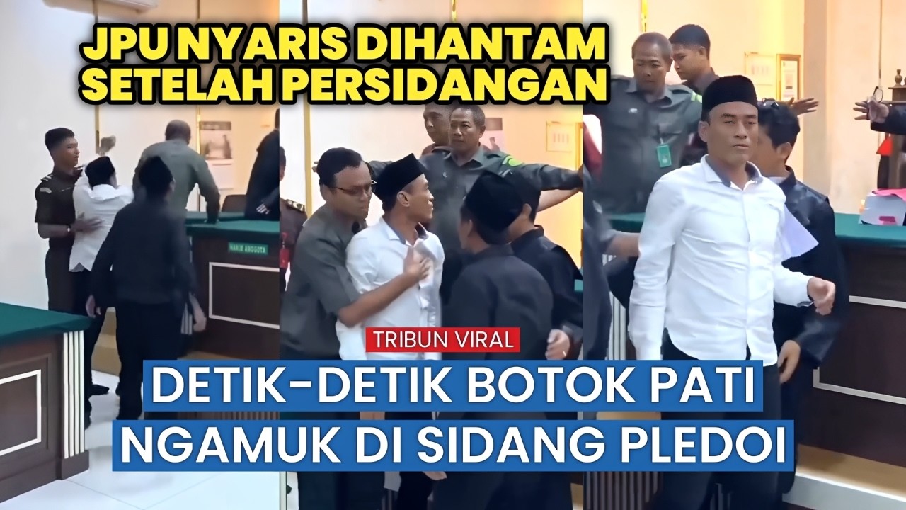 Suasana Sidang Pledoi Dua Terdakwa Kasus Pemblokiran Jalan Pati-Rembang