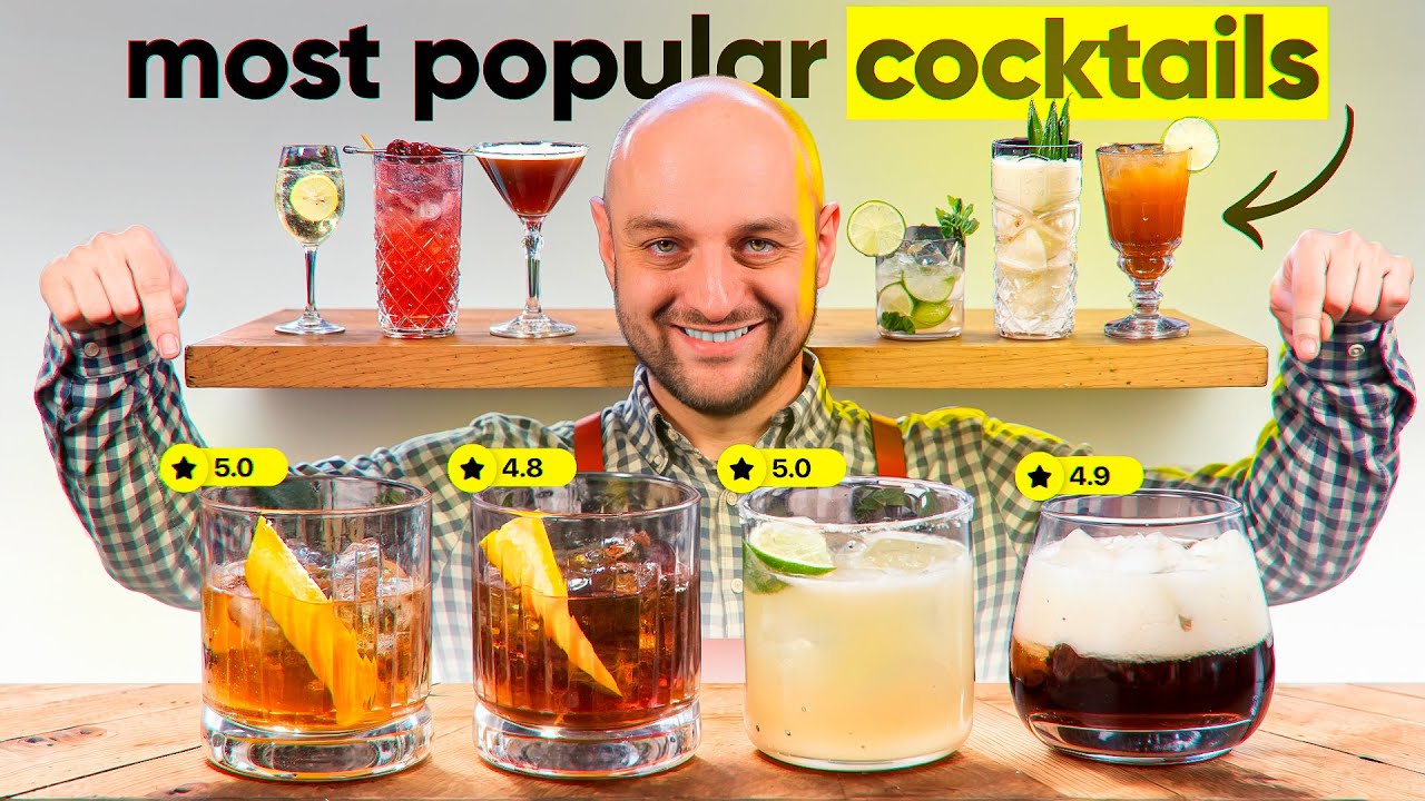 Top 10 Most Popular Cocktails 2026🍸 Twists, Histories & Recipes