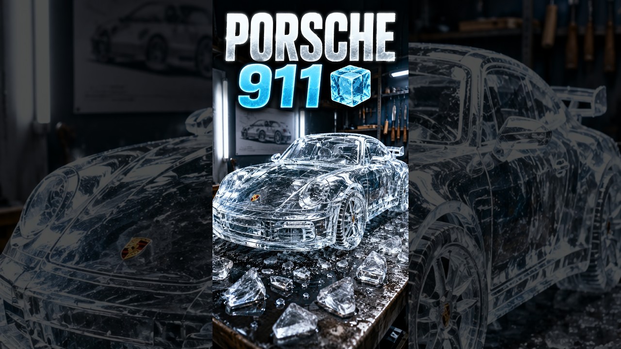 Sculpting a Porsche 911 From Ice 🧊🏎️