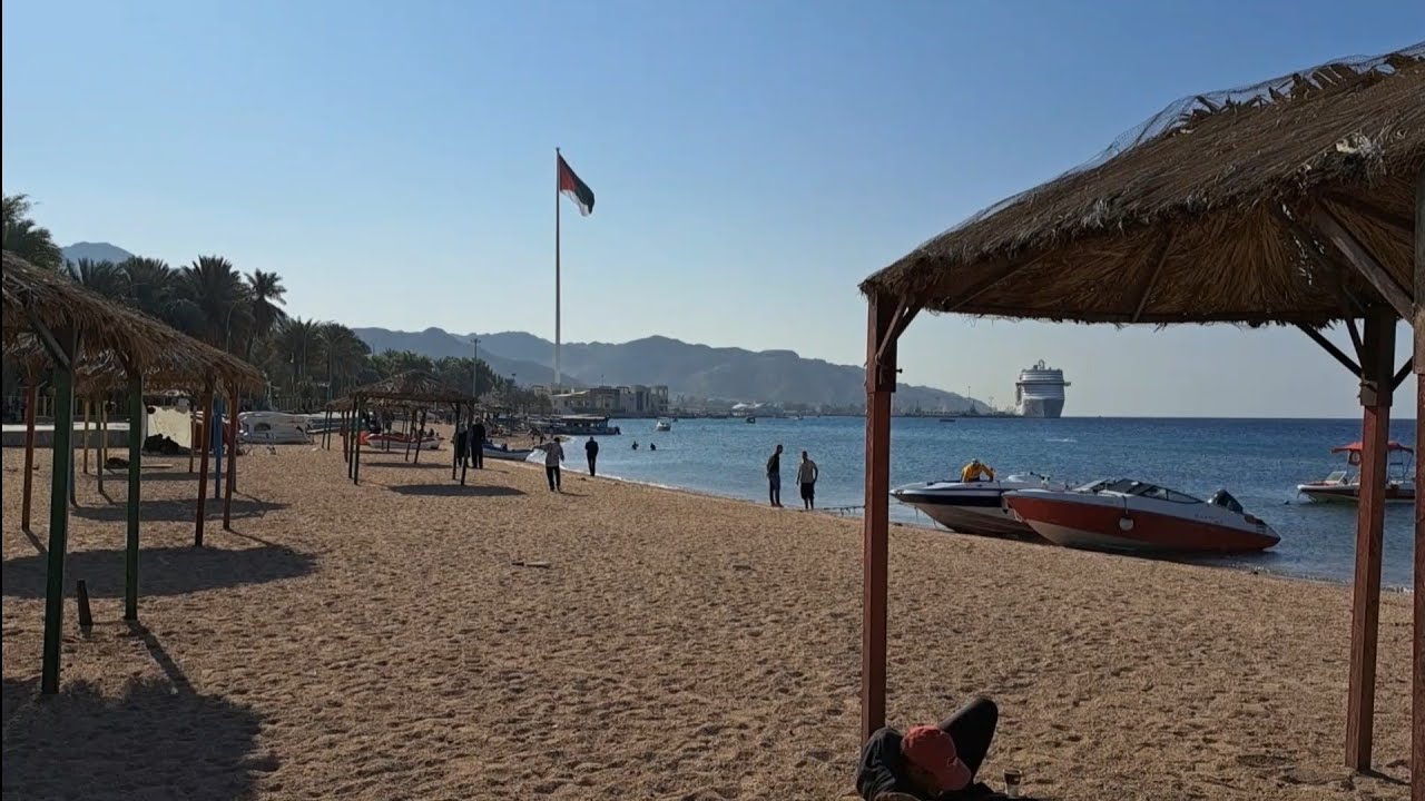 Akaba, Jordania | krótki pobyt nad Morzem Czerwonym | rozmowy z miejscowymi | Jordania, Aqaba, 2022