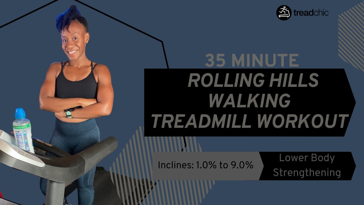 35 Minute Fat Burning Walking Treadmill Workout| Rolling Hills| High Energy