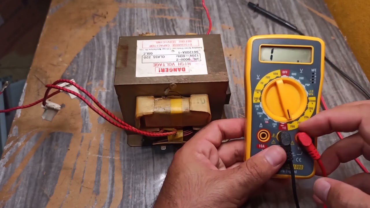 COMO TESTAR TRANSFORMADOR DE MICROONDAS - Usando Multimetro Digital
