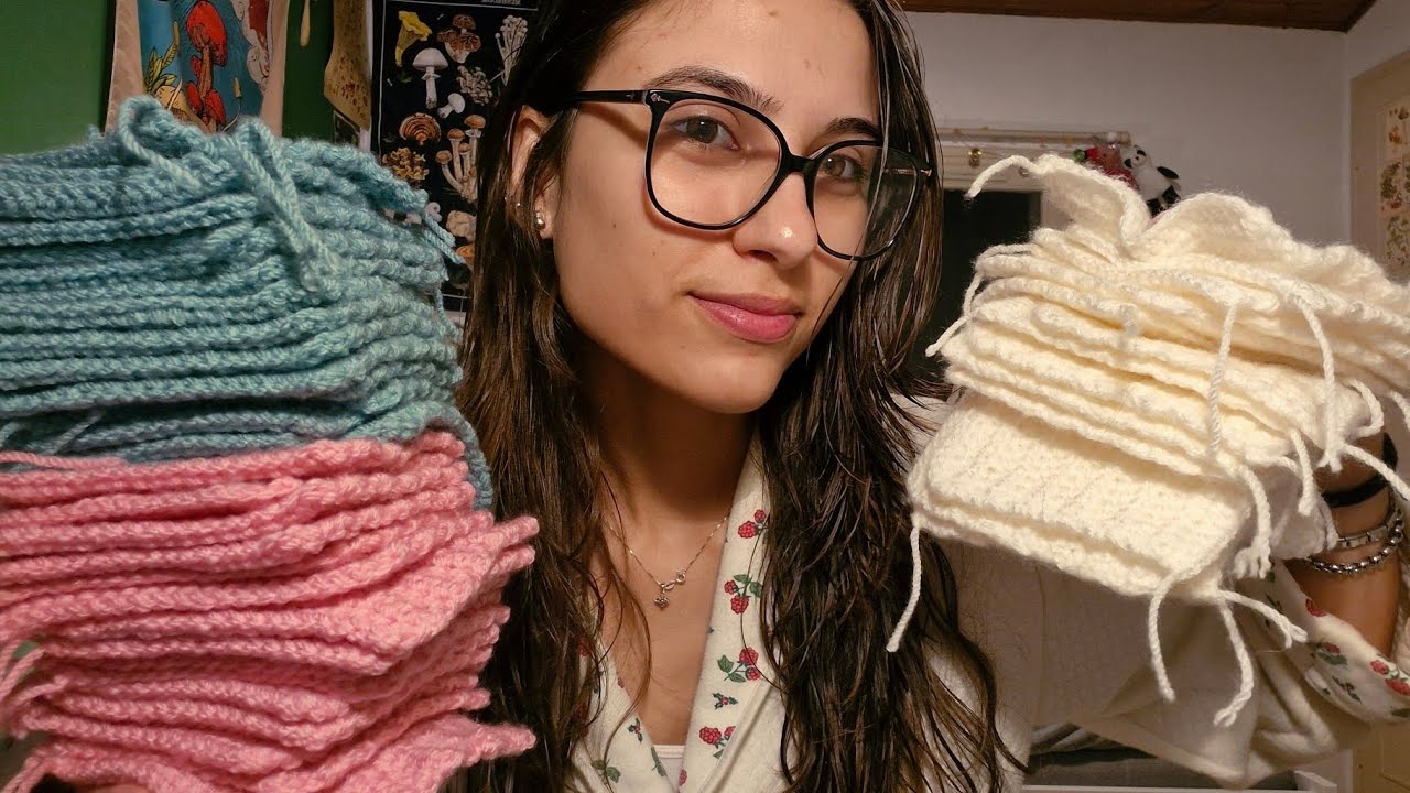 ASMR MEUS PROJETOS DE CROCHÊ🧶✨️