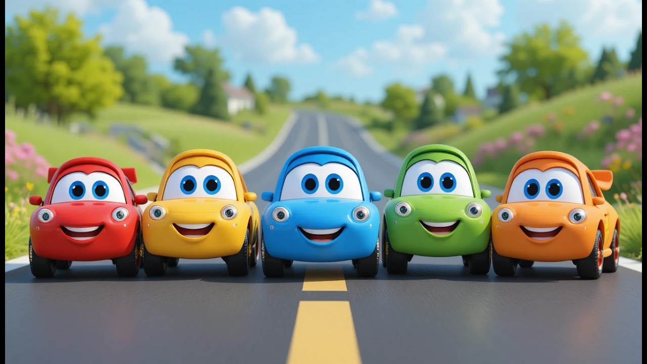 Five Little Toy Cars Beep Beep Beep | Vehicle Songs & Counting for Kids