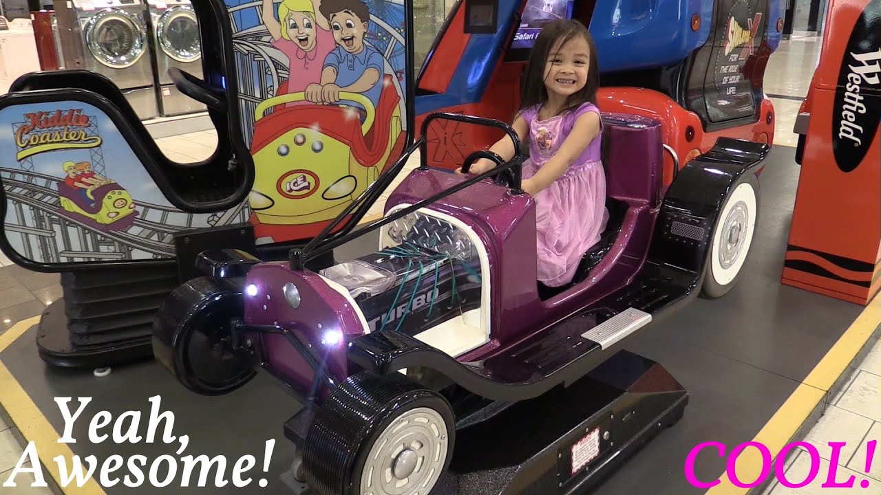 Indoor Amusement Arcade Kiddie Car Ride w/ Maya and Marxlen - Summer 2015