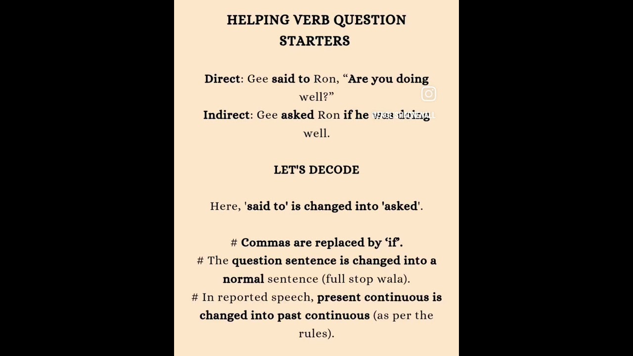 REPORTED/DIRECT INDIRECT SPEECH/NARRATION- INTERROGATIVE SENTENCES- IMPORTANT GRAMMAR TOPICS