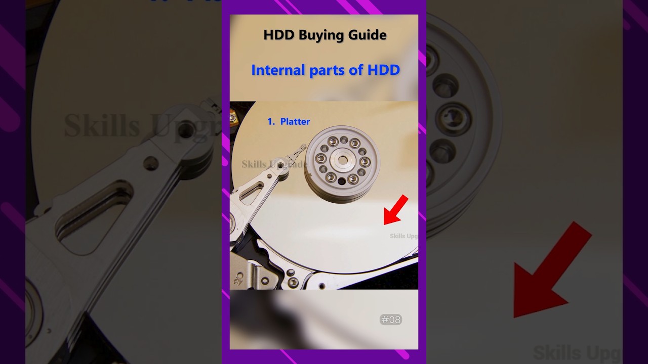 Internal parts of harddisk #shorts #tamil #tech #tutorial #harddisk #guide #skillsupgrade #pc