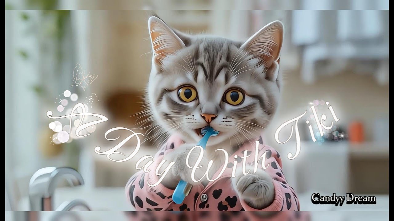 A Sweet Day in Tiki's Life | Cozy Cat Vlog 🐾😻 #cute #adorable #adorablecats #aicat