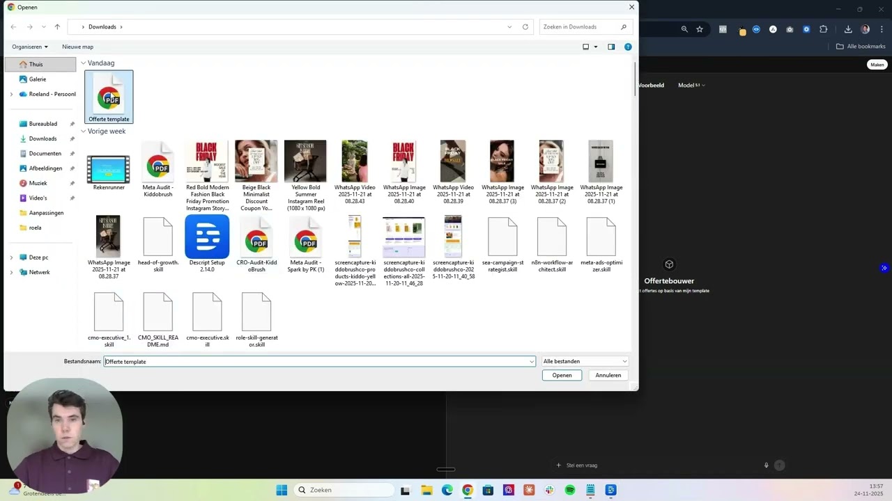 Binnen 1 minuut een complete offerte met ChatGPT (Custom GPT tutorial)