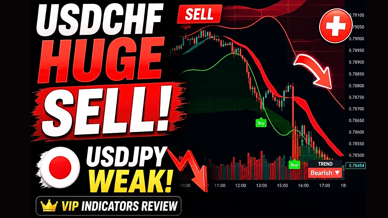 70 Pips USDCHF HUGE SELL USDJPY WEAK VIP Indicators Work