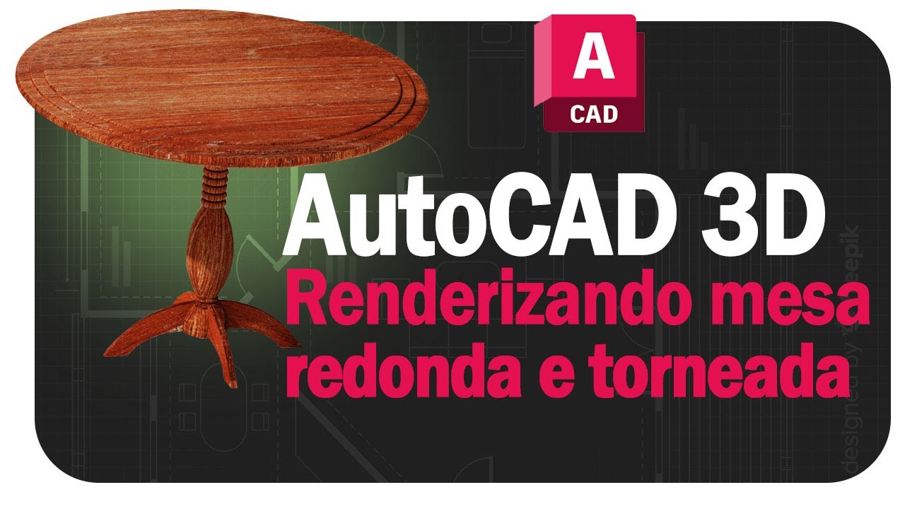 Autocad 2024 3D - Renderizando A Mesa