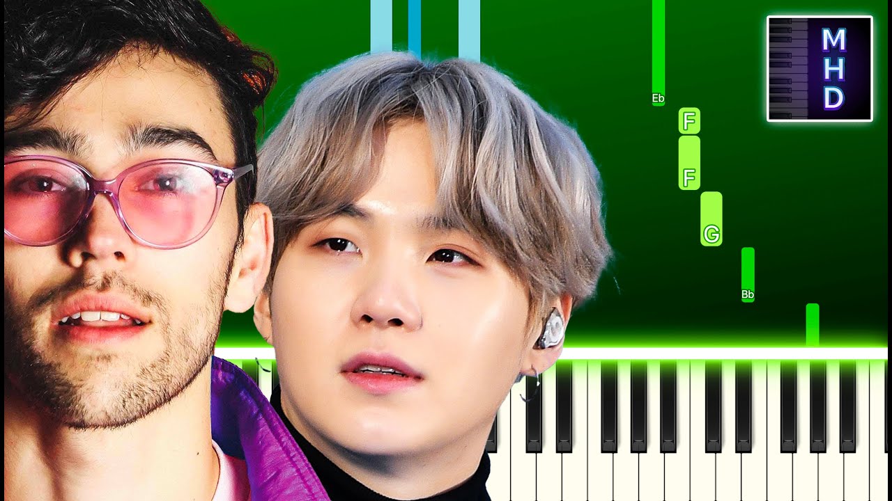 MAX - Blueberry Eyes (feat. SUGA of BTS) (Piano Tutorial Easy)