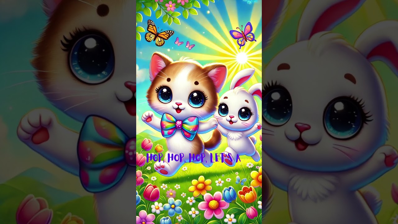 Melow and Bunny&rsquo;s Adventure 🐱🐹✨✨ #danceandsing #magicalmelodies #kidssongs #catshorts #catsong