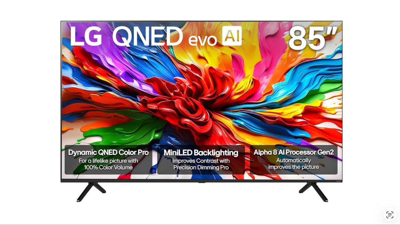 LG 85 Inch QNED evo AI TV Review QNED92A Mini LED 4K 2025 Alpha 8 Processor
