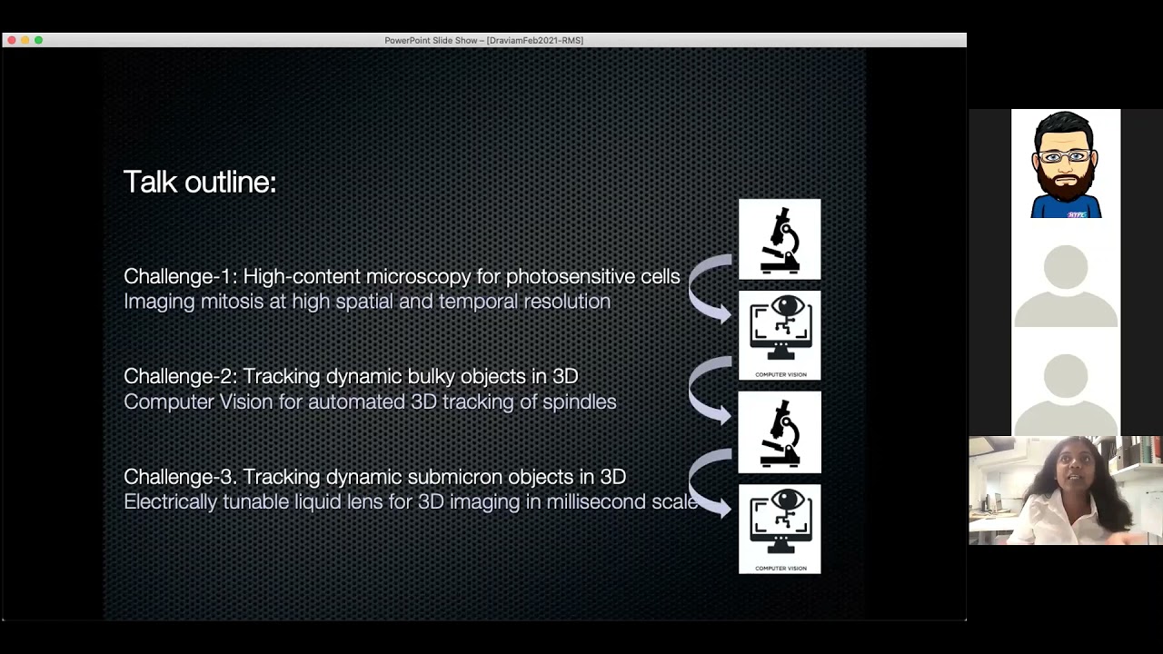 Viji Draviam - Developing microscopy methods to image photosensitive samples - Imaging ONEWORLD
