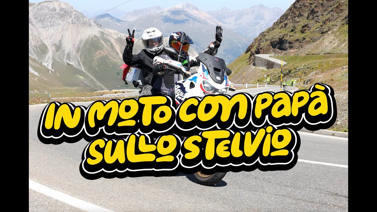 In moto con Papà sullo Stelvio