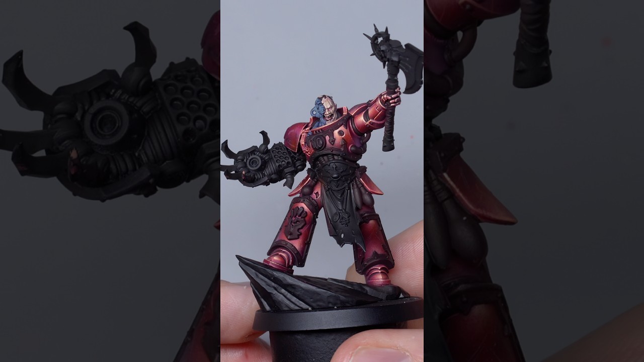 Покраска красных доспехов Хурона Блэкхартса (Warhammer 40k)