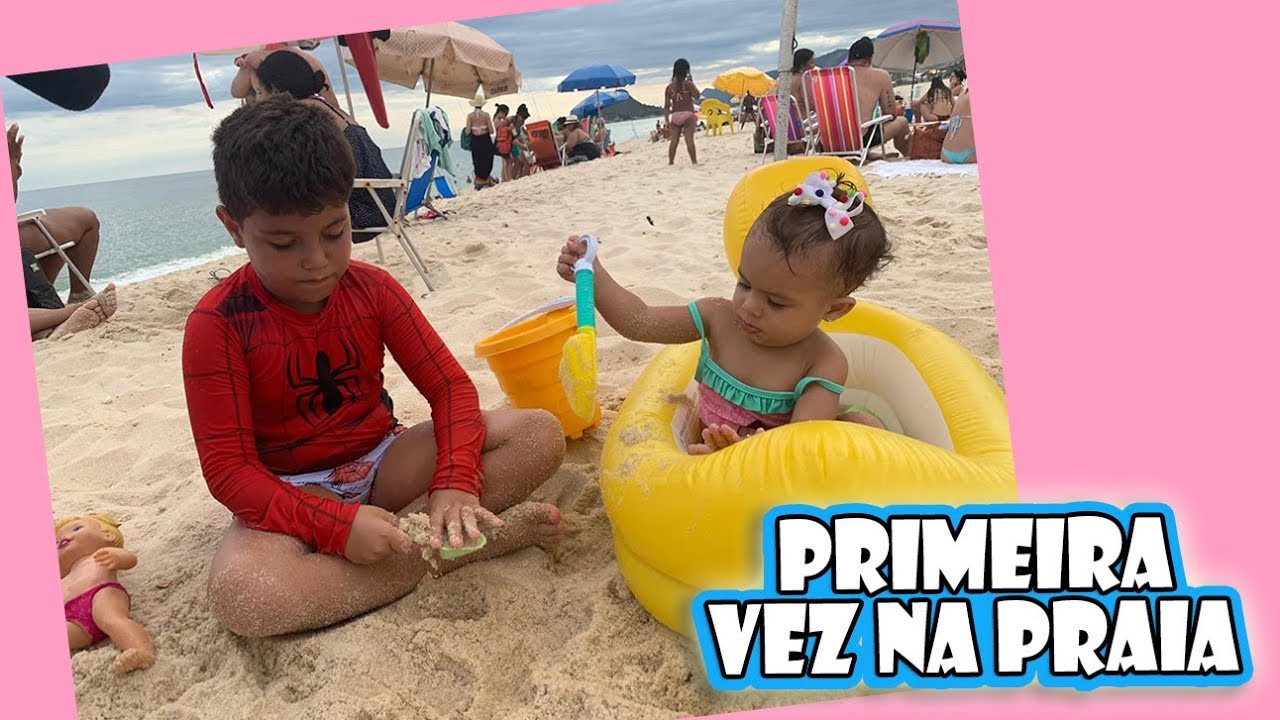PRIMEIRO BANHO DE MAR DA ELIZA | Kathy Castricini