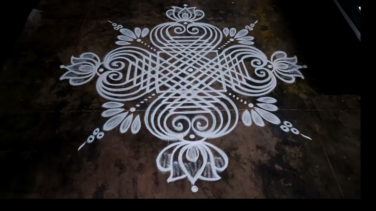 Traditional rangoli design 🌺 Easy festival rangoli design 